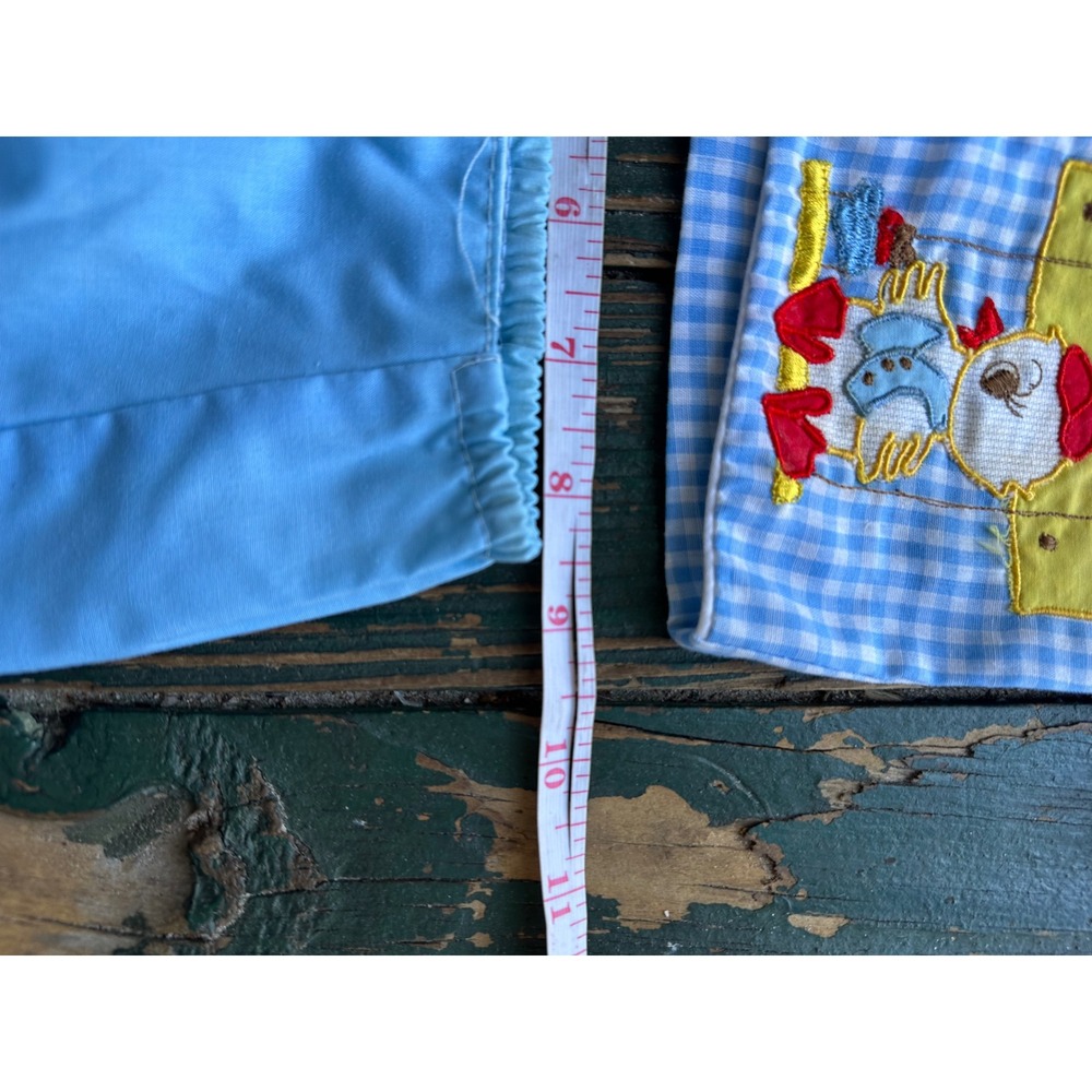 Vintage Cradle Togs Baby Boy Blue Gingham Duck Embroidered Shirt and Shorts Set - Picture 6 of 9